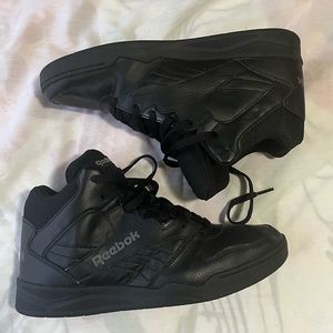 Black Leather Reebok High Tops